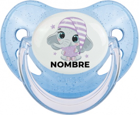 Bebé dulce elefante nocturno con nombre: Chupete fisiológica