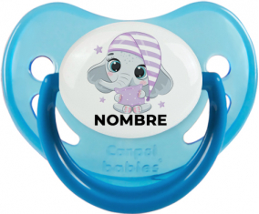 Bebé dulce elefante nocturno con nombre: Chupete fisiológica