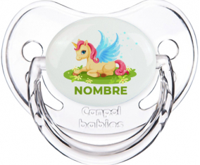 Diseño de unicornio-8 con nombre: Chupete fisiológica