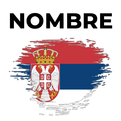 Bandera de efecto cepillo de Serbia, ideal para decorar artículos de bebé y darle un toque único y divertido.