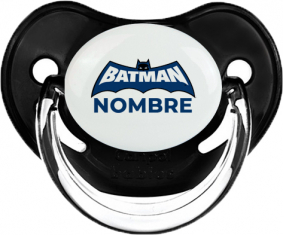 Logotipo azul de Batman con nombre: Chupete fisiológica