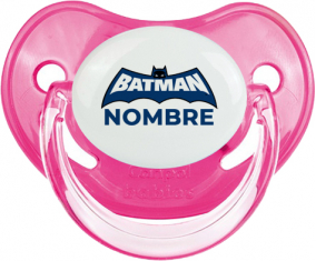 Logotipo azul de Batman con nombre: Chupete fisiológica