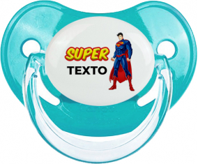 Superman con texto: Chupete fisiológica personnalisée