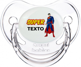 Superman con texto: Chupete fisiológica