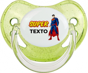 Superman con texto: Chupete fisiológica
