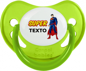Superman con texto: Chupete fisiológica