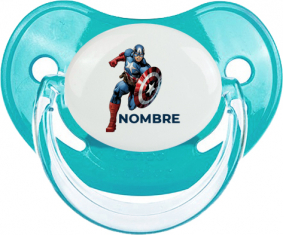 Diseño del Capitán América-1 con nombre: Chupete Fisiológica personnalisée