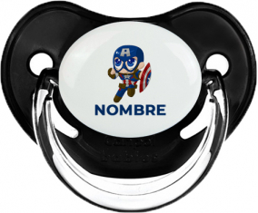 Capitán América niños diseño-2 con nombre: Chupete Fisiológica