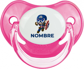Capitán América niños diseño-2 con nombre: Chupete Fisiológica
