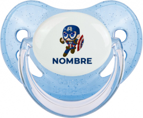 Capitán América niños diseño-2 con nombre: Chupete Fisiológica