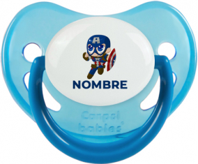 Capitán América niños diseño-2 con nombre: Chupete Fisiológica