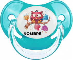 Funny Animals Búho con nombre: Chupete Fisiológica personnalisée