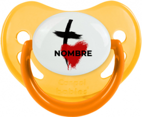Cruz - corazón con nombre: Chupete fisiológica
