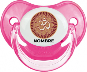Om aum Diseño sánscrito-1 con nombre: Chupete fisiológica