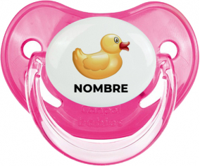Juguetes de juguete patito amarillo con nombre: Chupete fisiológica
