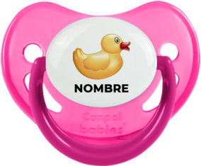Juguetes de juguete patito amarillo con nombre: Chupete fisiológica