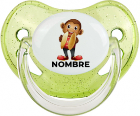 Juguetes de juguete mono con nombre: Chupete fisiológica