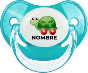 Juguetes de juguete tortuga con ruedas con nombre: Chupete fisiológica personnalisée