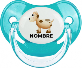 Juguetes de juguete vaca con nombre: Chupete fisiológica personnalisée