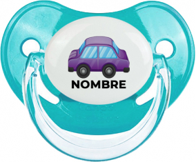 Juguetes de juguetes morados diseño de coche-2 con nombre: Chupete fisiológica personnalisée