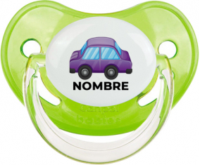 Juguetes de juguetes morados diseño de coche-2 con nombre: Chupete fisiológica