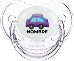 Juguetes de juguetes morados diseño de coche-2 con nombre: Chupete fisiológica