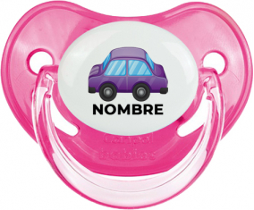 Juguetes de juguetes morados diseño de coche-2 con nombre: Chupete fisiológica