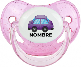 Juguetes de juguetes morados diseño de coche-2 con nombre: Chupete fisiológica