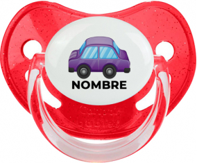 Juguetes de juguetes morados diseño de coche-2 con nombre: Chupete fisiológica