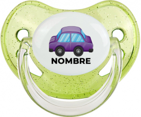 Juguetes de juguetes morados diseño de coche-2 con nombre: Chupete fisiológica