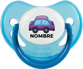 Juguetes de juguetes morados diseño de coche-2 con nombre: Chupete fisiológica