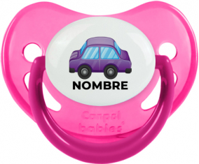 Juguetes de juguetes morados diseño de coche-2 con nombre: Chupete fisiológica