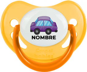 Juguetes de juguetes morados diseño de coche-2 con nombre: Chupete fisiológica