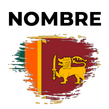 Bandera de Sri Lanka en diseño de pincel, ideal para artículos de bebé en chupete-bebe.com.