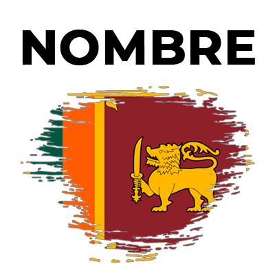 Bandera de Sri Lanka en diseño de pincel, ideal para artículos de bebé en chupete-bebe.com.