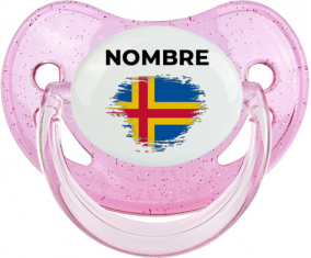 Efecto pincel de bandera Aland Islands con nombre: Chupete fisiológica