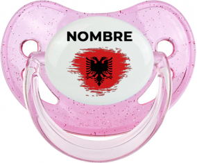 Efecto pincel de bandera Albania con nombre: Chupete fisiológica