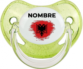 Efecto pincel de bandera Albania con nombre: Chupete fisiológica