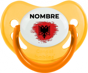 Efecto pincel de bandera Albania con nombre: Chupete fisiológica