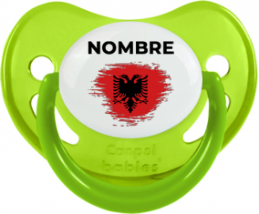 Efecto pincel de bandera Albania con nombre: Chupete fisiológica