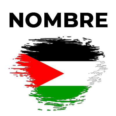 Bandera de cepillo del Estado de Palestina, ideal para personalizar los artículos de tu bebé. Encuentra más en chupete-bebe.com.