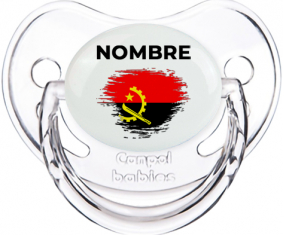 Bandera del efecto cepillo de Angola con nombre: Chupete fisiológica