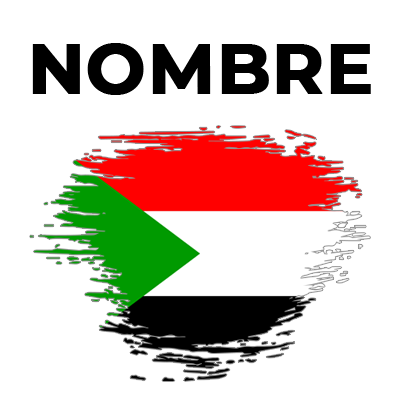 Bandera del efecto pincel de Sudán, ideal para adornar artículos para bebé en chupete-bebe.com.