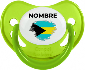 Bandera de pincel Bahamas con nombre: Chupete fisiológica