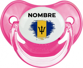 Bandera del efecto pincel de Barbados con nombre: Chupete fisiológica