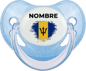 Bandera del efecto pincel de Barbados con nombre: Chupete fisiológica