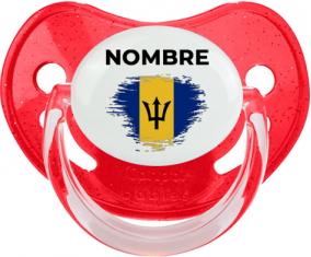 Bandera del efecto pincel de Barbados con nombre: Chupete fisiológica
