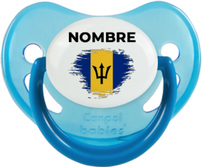 Bandera del efecto pincel de Barbados con nombre: Chupete fisiológica