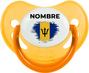 Bandera del efecto pincel de Barbados con nombre: Chupete fisiológica