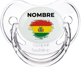 Bolivia cepilla bandera efecto con nombre: Chupete fisiológica